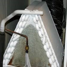 Iced evaporator coil 