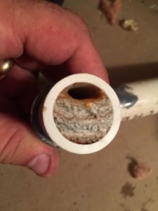Clogged condensate drain line - cause of water leak