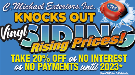 Knock Out Vinyl Siding's Rising Prices - Take 20% Off New Siding Projects