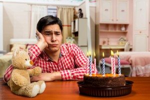 sad man alone at party