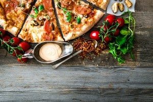 pizza full of toppings