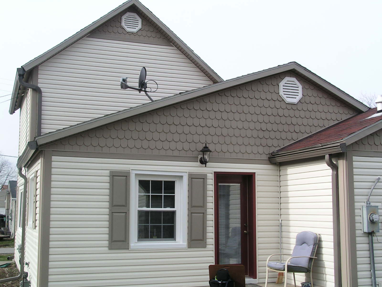 white replacement siding