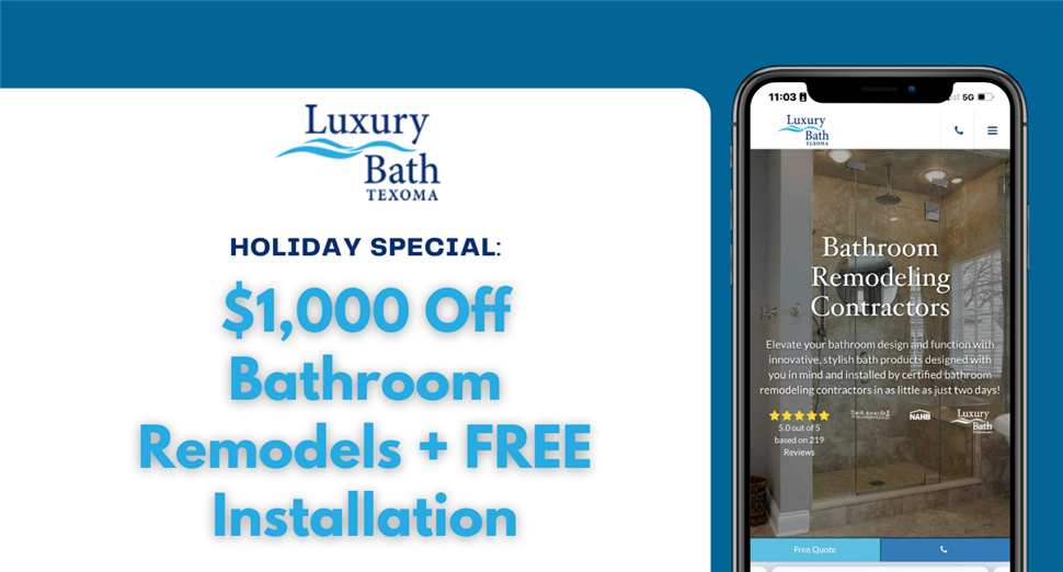 Luxury Bath Texoma Bathroom Remodel Offer