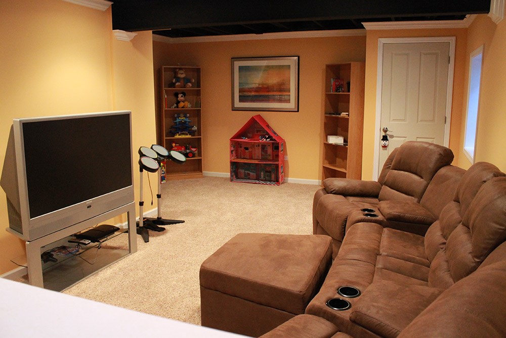 basement family room