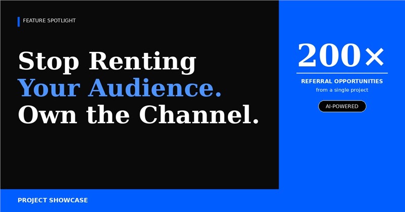 Stop Renting Your Audience. Own the Channel.