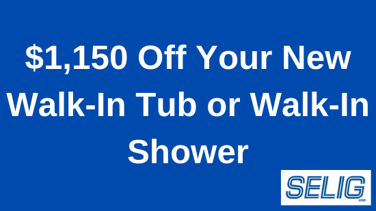 $1,150 Off Your New Walk-In Tub or Walk-In Shower